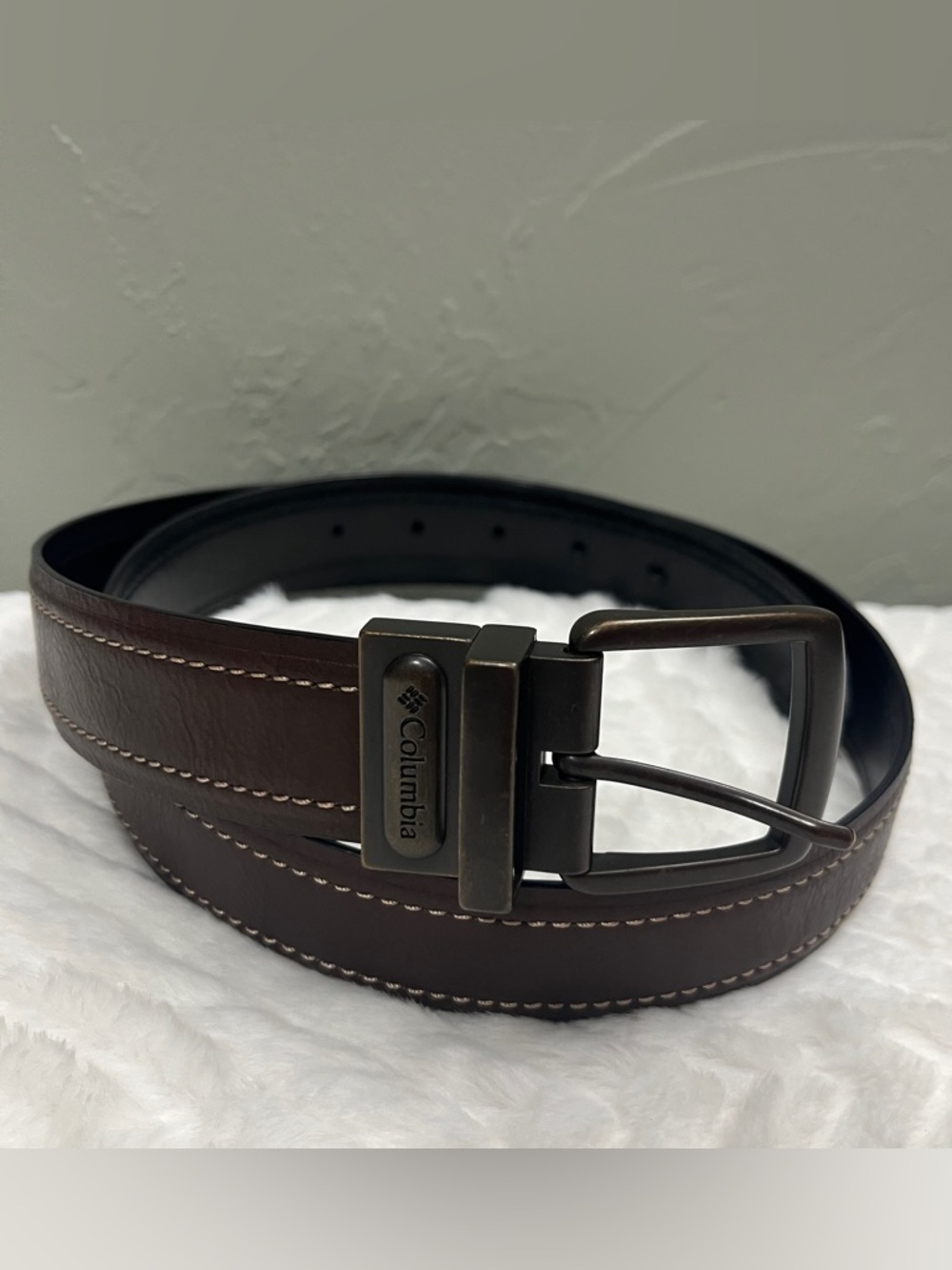 Columbia Belt Brown 34/35 Synthetic Leather